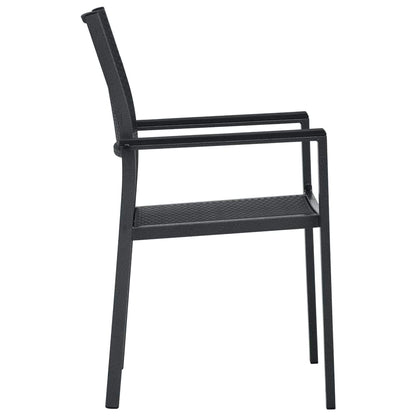vidaXL 3 Piece Garden Dining Set Black