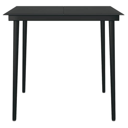 vidaXL 3 Piece Garden Dining Set Black