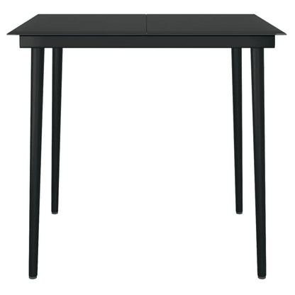 vidaXL Garden Dining Set | Black | Powder-Coated Steel | 5 Piece | Light Weight