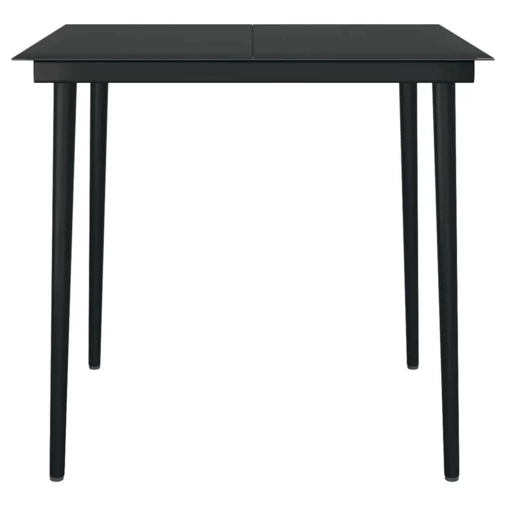 vidaXL 5 Piece Garden Dining Set Black