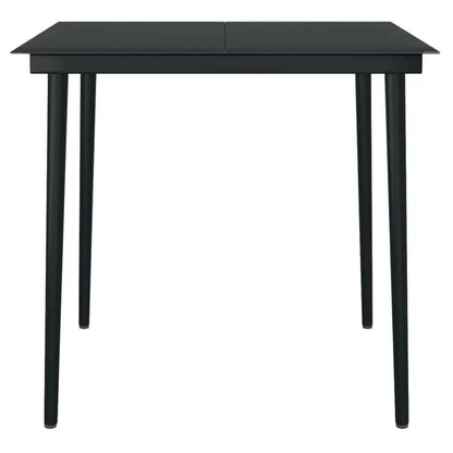 vidaXL 5 Piece Garden Dining Set Black