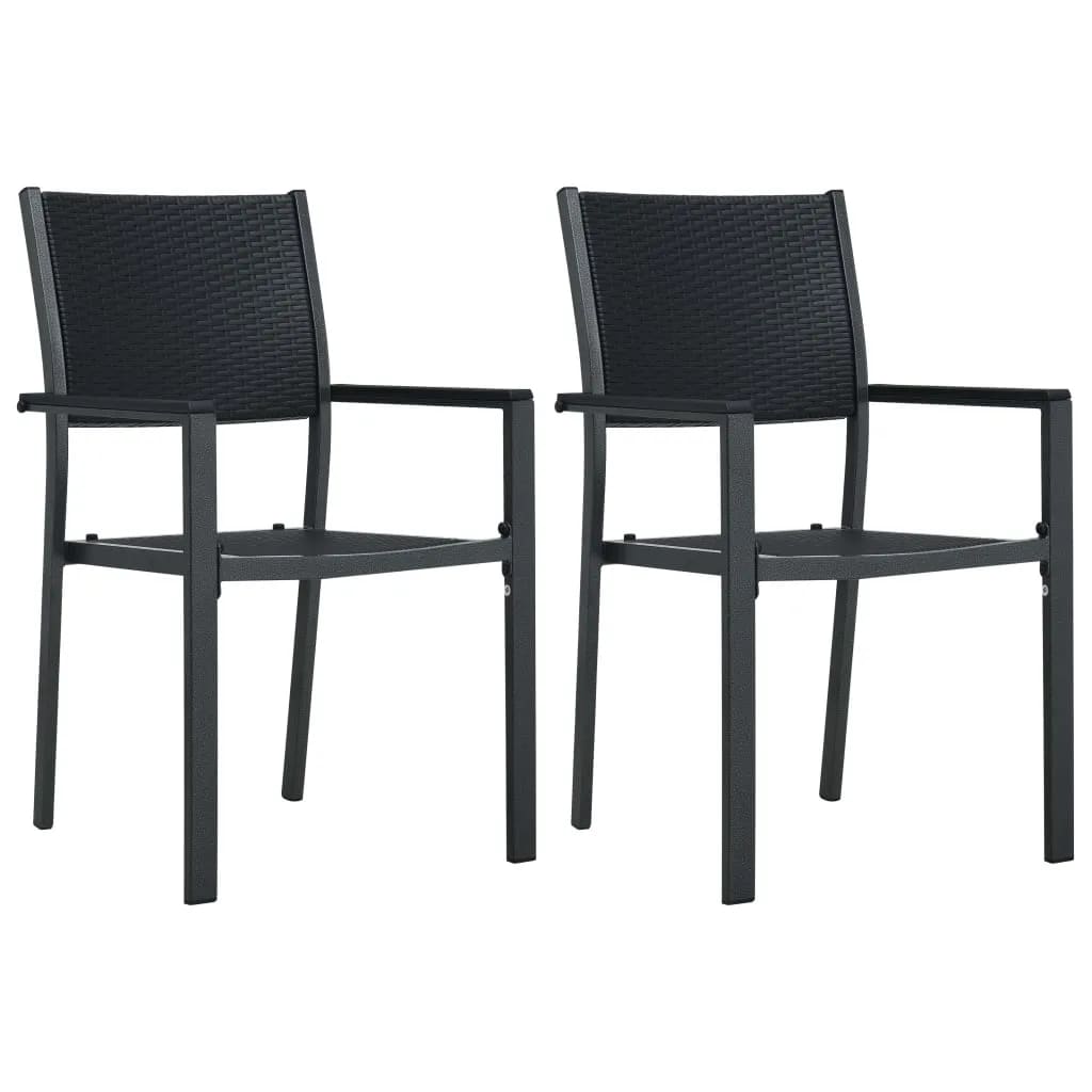 vidaXL Garden Dining Set | Black and White