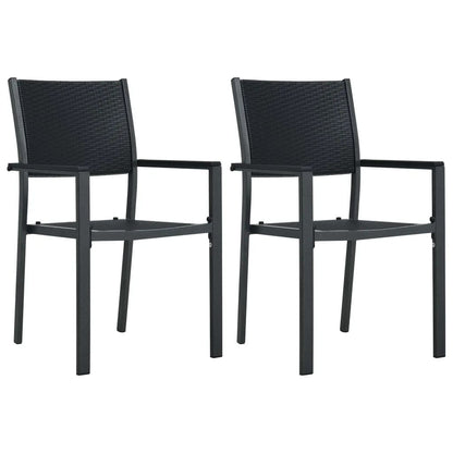 vidaXL Garden Dining Set | Black and White