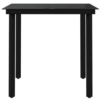 vidaXL 5 Piece Outdoor Dining Set Black