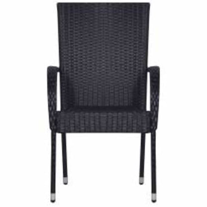 vidaXL 5 Piece Outdoor Dining Set Black