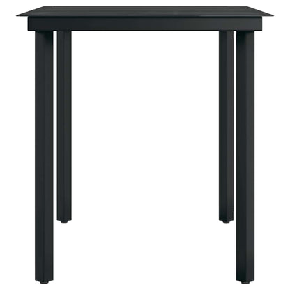 vidaXL 5 Piece Outdoor Dining Set Black