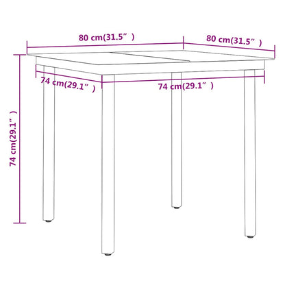 vidaXL 3 Piece Outdoor Dining Set Brown and Black