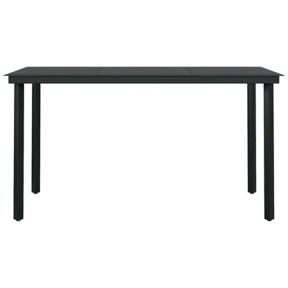 vidaXL Garden Dining Set | Grey and black