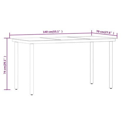 vidaXL Garden Dining Set | Grey and black