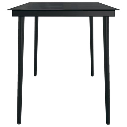 vidaXL 5 Piece Garden Dining Set Black