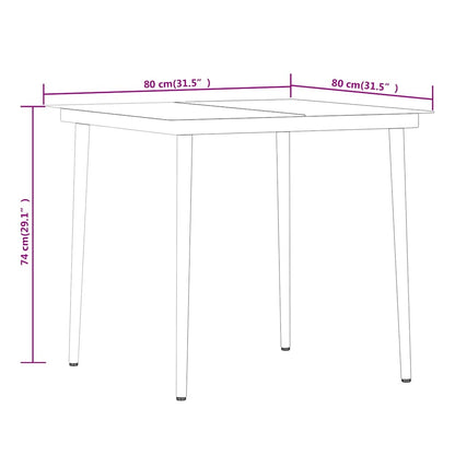 vidaXL 3 Piece Garden Dining Set Brown and Black