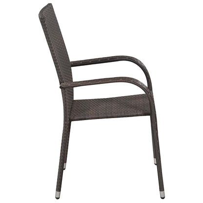 vidaXL Garden Dining Set | Brown and Black
