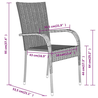 vidaXL Garden Dining Set | Brown and Black