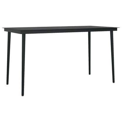vidaXL 5 Piece Garden Dining Set Brown and Black