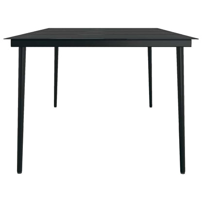 vidaXL 9 Piece Garden Dining Set Brown and Black