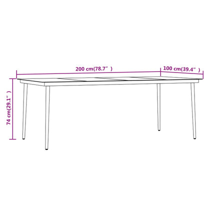 vidaXL Garden Dining Set | Brown and Black