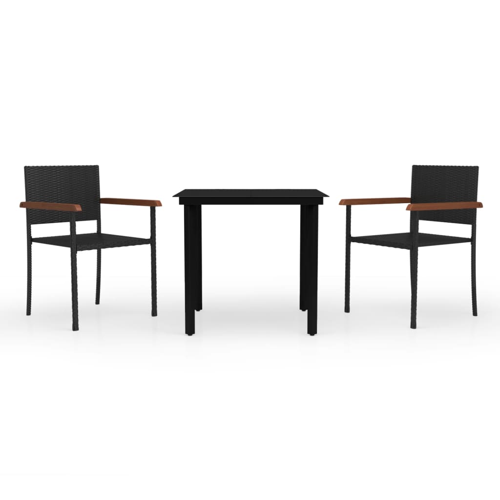 vidaXL Garden Dining Set | Black
