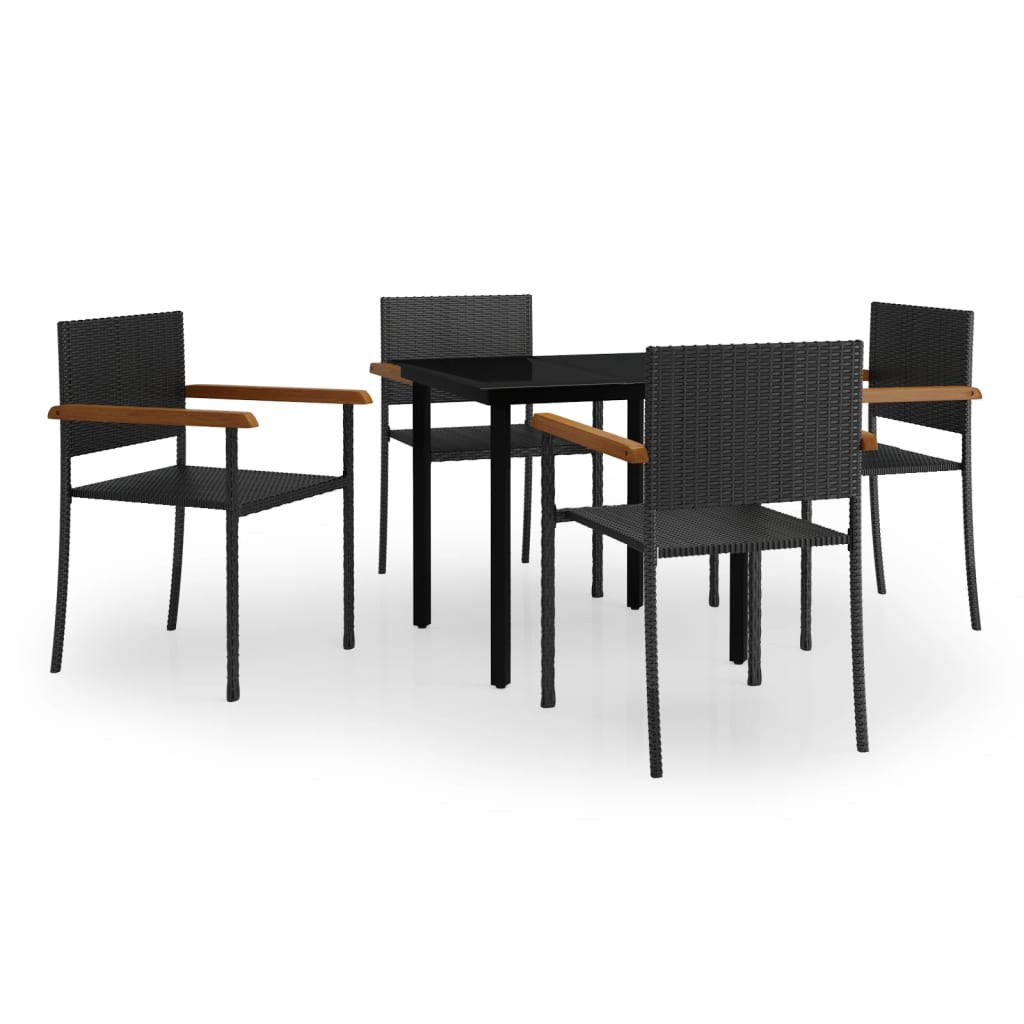 vidaXL Garden Dining Set | Black