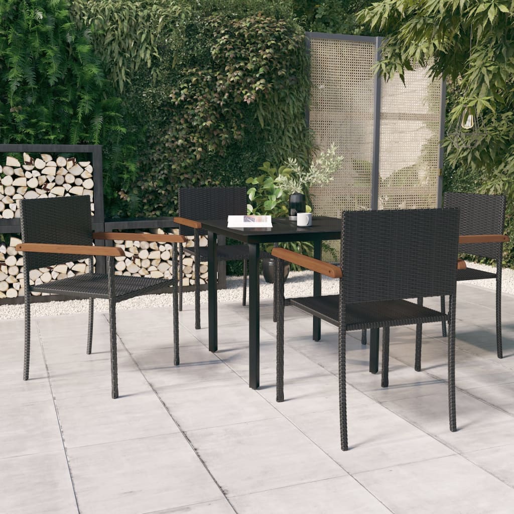 vidaXL Garden Dining Set | Black