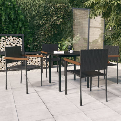 vidaXL Garden Dining Set | Black