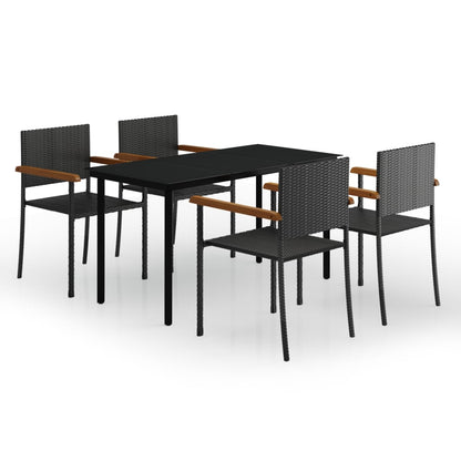 vidaXL Garden Dining Set | Black