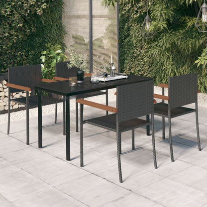 vidaXL Garden Dining Set | Black