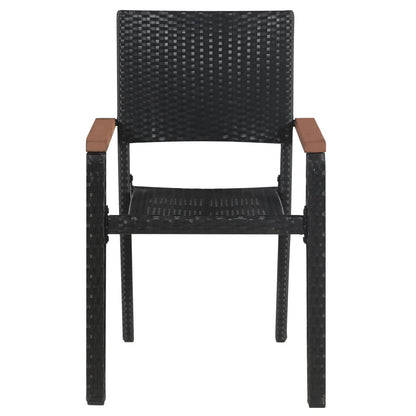 vidaXL 9 Piece Garden Dining Set Black