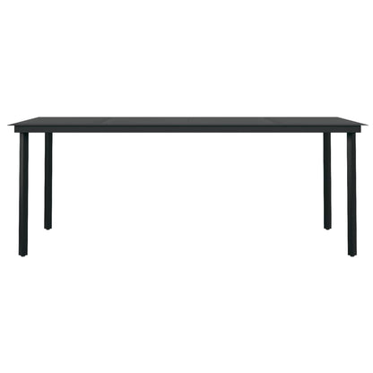 vidaXL 9 Piece Garden Dining Set Black