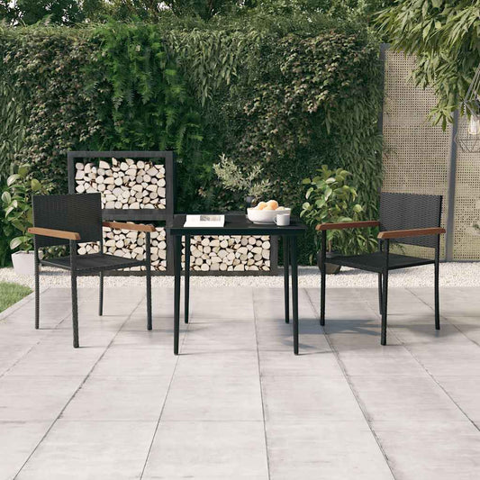 vidaXL Garden Dining Set | Black
