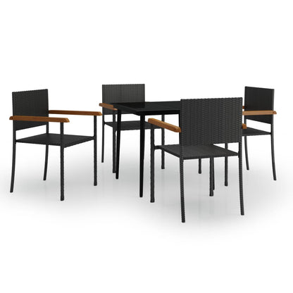 vidaXL Garden Dining Set | Black