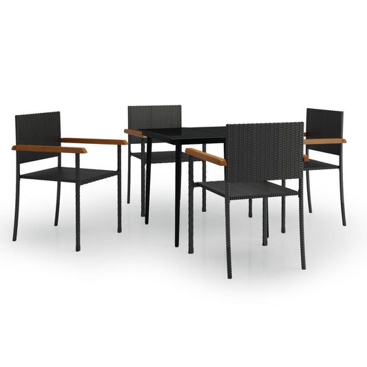 vidaXL Garden Dining Set | Black