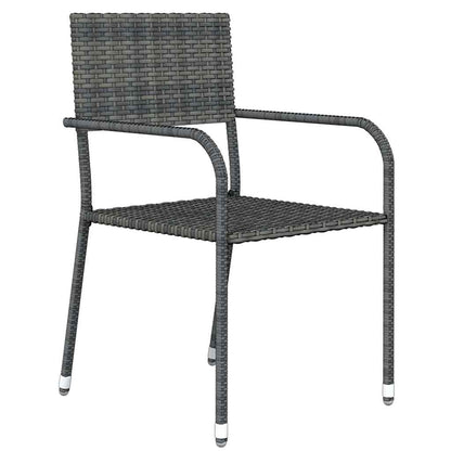 vidaXL 3 Piece Garden Dining Set Grey