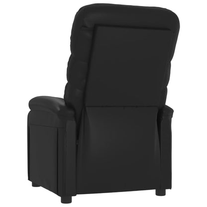 vidaXL Recliner Chair Black Faux Leather