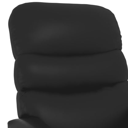 vidaXL Recliner Chair Black Faux Leather