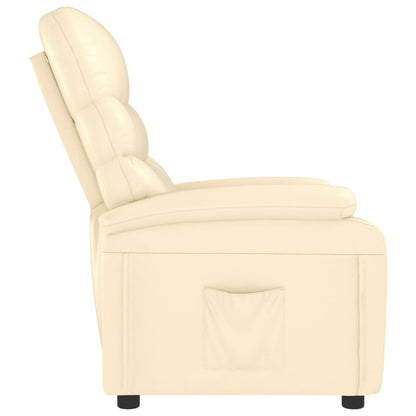 vidaXL Recliner Chair Cream Faux Leather