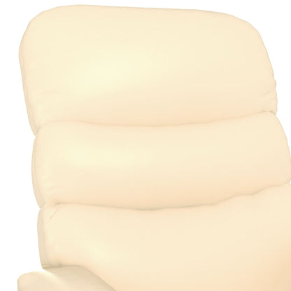 vidaXL Recliner Chair Cream Faux Leather