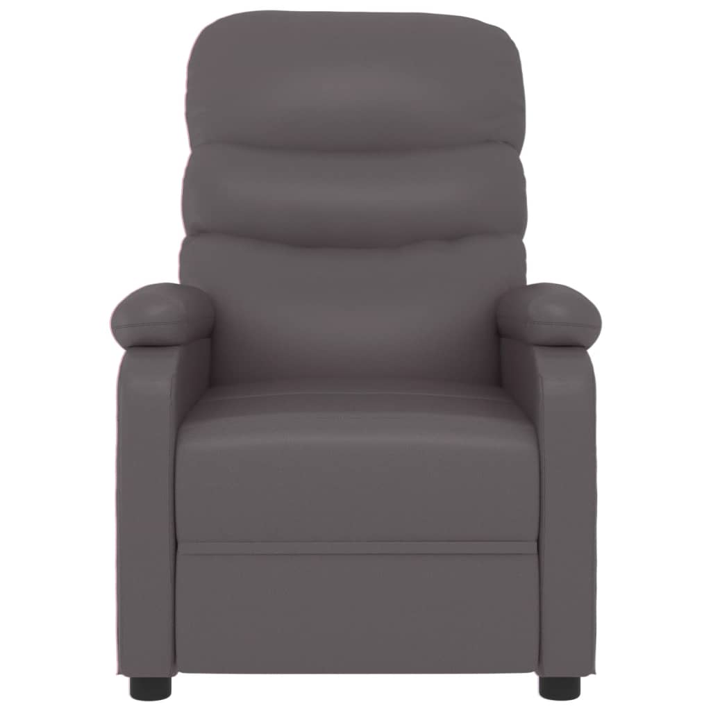 vidaXL Recliner Chair Grey Faux Leather