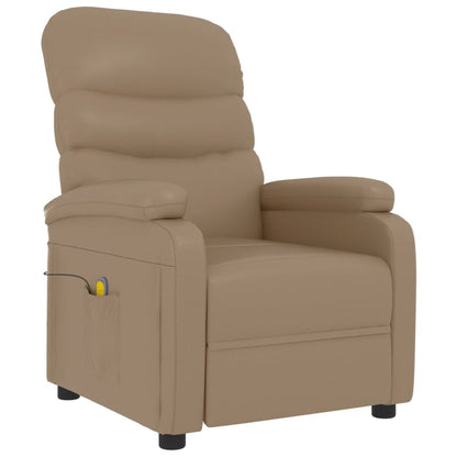 vidaXL Massage Chair Cappuccino Faux Leather