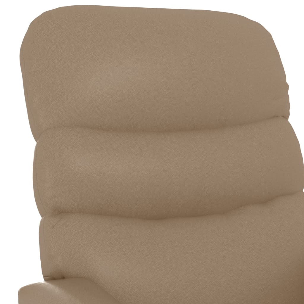 vidaXL Massage Chair Cappuccino Faux Leather