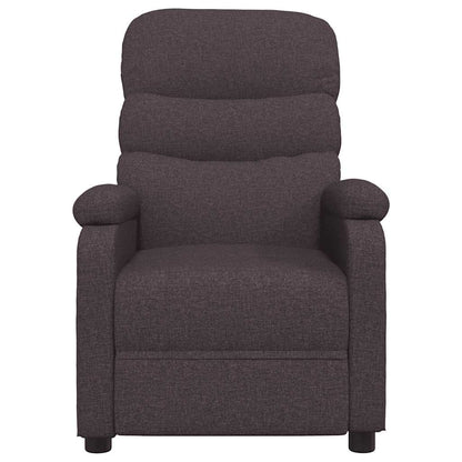 vidaXL Recliner Chair Dark Brown Fabric