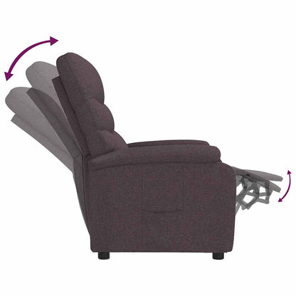 vidaXL Recliner Chair Dark Brown Fabric