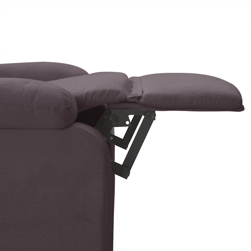 vidaXL Recliner Chair Dark Brown Fabric