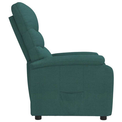 vidaXL Recliner Chair Dark Green Fabric