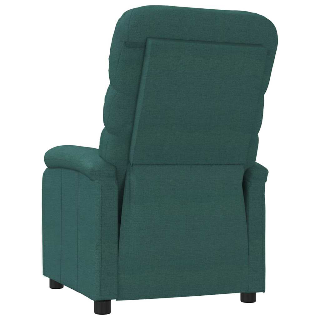 vidaXL Recliner Chair Dark Green Fabric