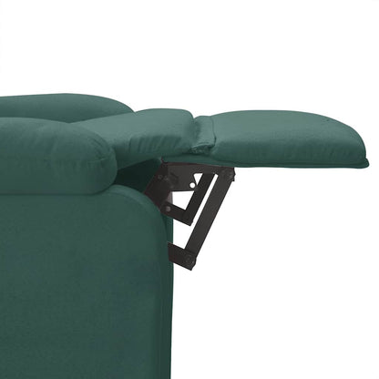 vidaXL Recliner Chair Dark Green Fabric