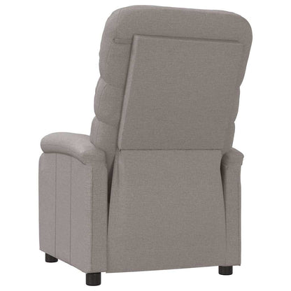 vidaXL Recliner Chair Taupe Fabric