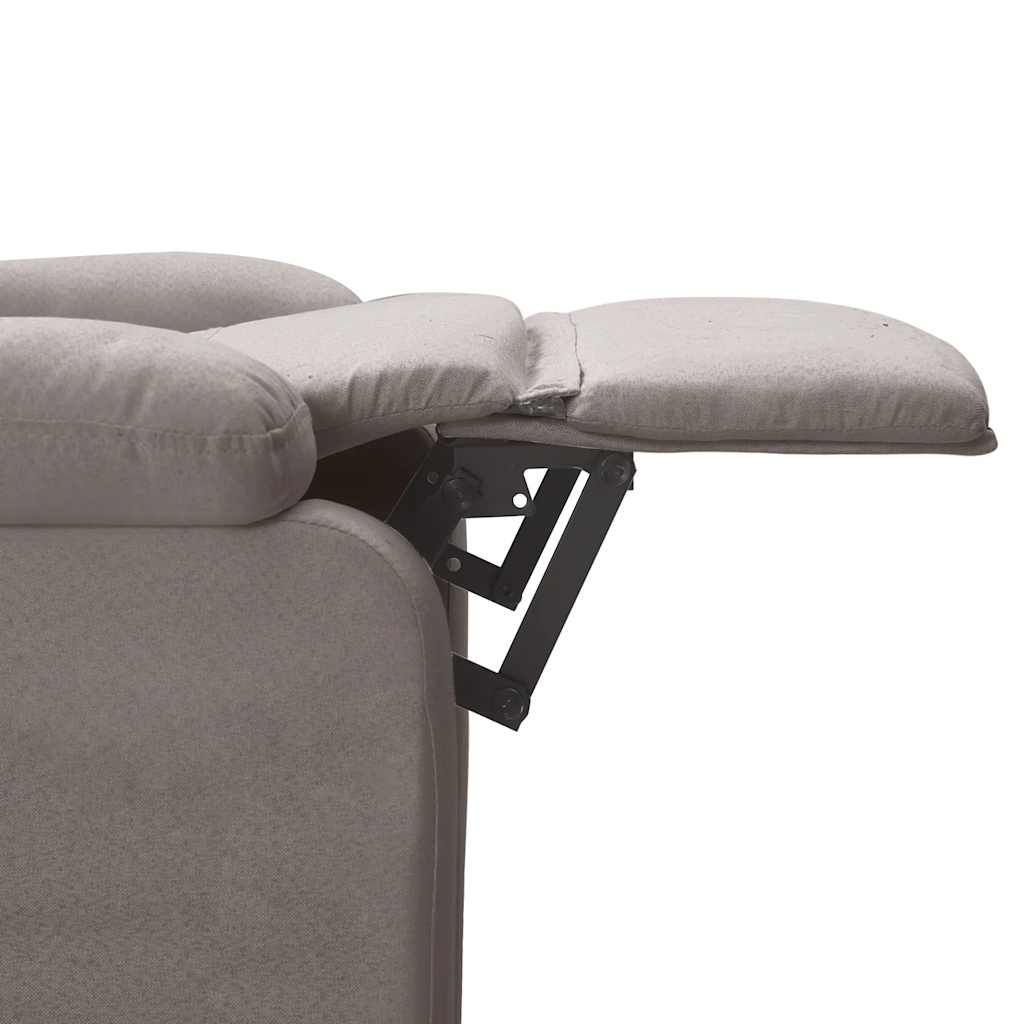 vidaXL Recliner Chair Taupe Fabric
