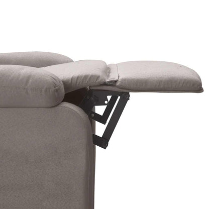 vidaXL Recliner Chair Taupe Fabric
