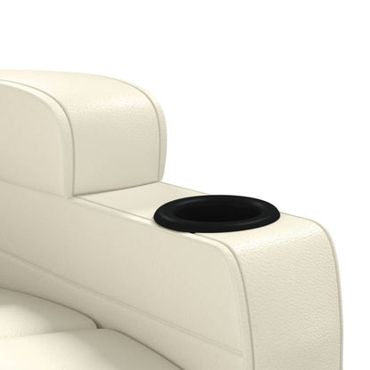 vidaXL Massage Chair Cream White Faux Leather