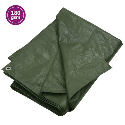 vidaXL Tarpaulin 180 g/m² 4x4 m Green HDPE